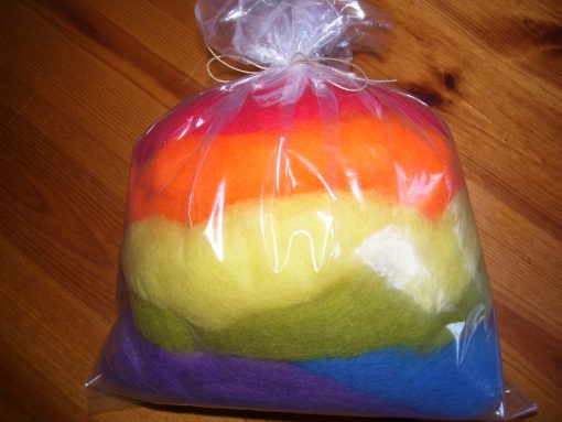 Rainbow Wool bag